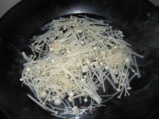 Cucumber with Enoki Mushroom recipe