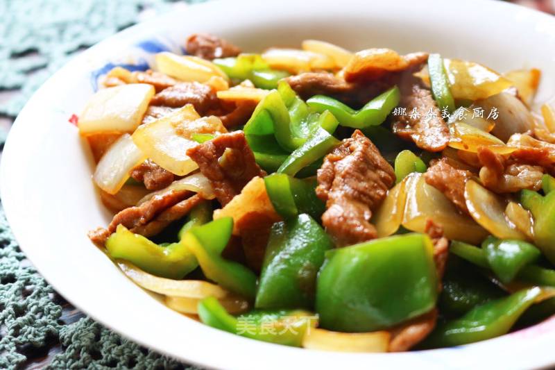 Stir-fried Pork with Green Pepper and Onion recipe