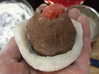 Snowman Strawberry Daifuku recipe