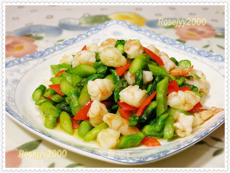 #trust之美#shrimp and Asparagus recipe