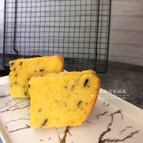 Seaweed Pork Floss Chiffon Cake recipe