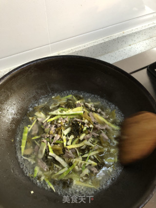 Shredded Pork with Spring Bamboo Shoots and Pickled Vegetables recipe