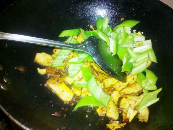 Fragrant Dried Green Peppers recipe