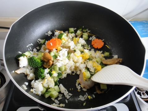 Mixed Vegetables and Cheese Fried Rice recipe