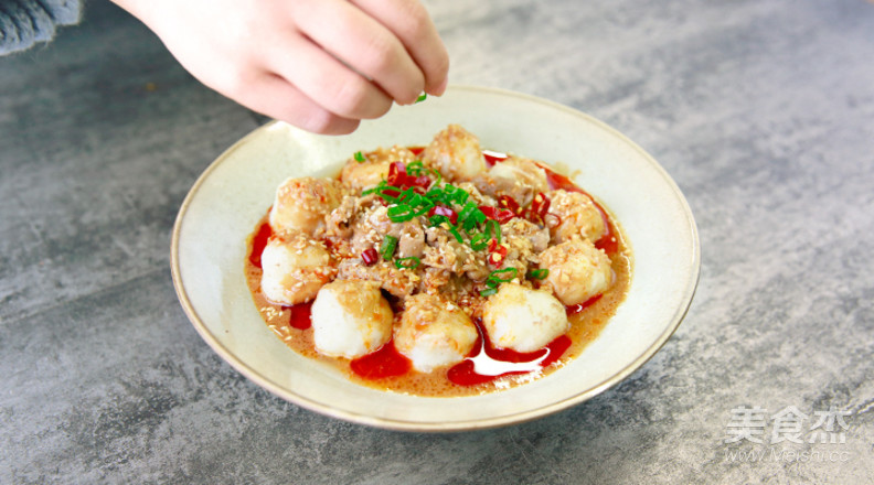 "cold Cuttlefish Balls in Sesame Sauce" recipe