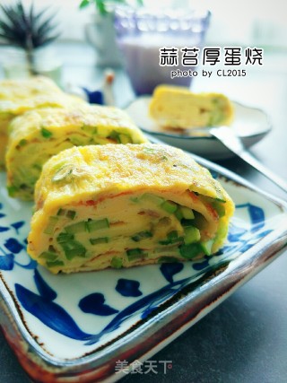 Thick Egg Roast with Garlic Moss recipe