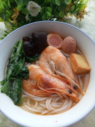 Rice Noodles with Shrimp recipe