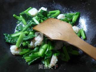 Shrimp Flavour Ball Stir-fried Rape Root recipe