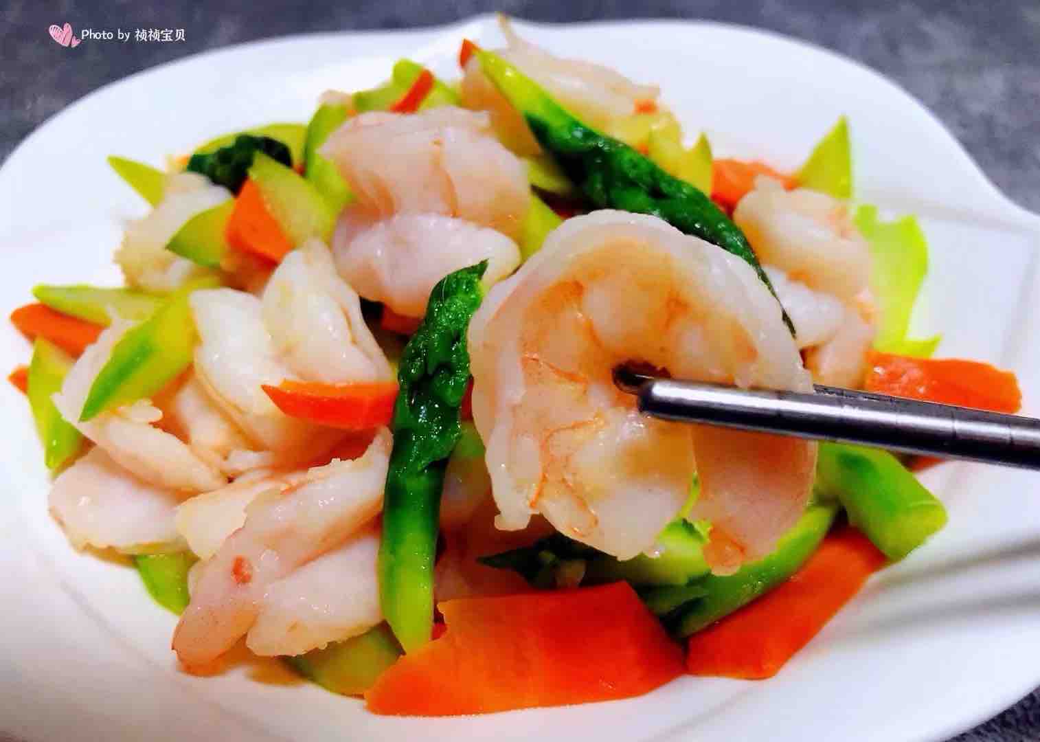 Stir-fried Shrimp with Asparagus recipe