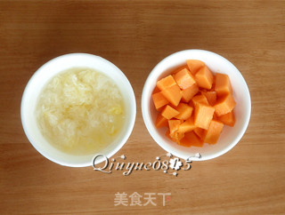 [guangdong] Braised Papaya with Rock Sugar and Tremella recipe