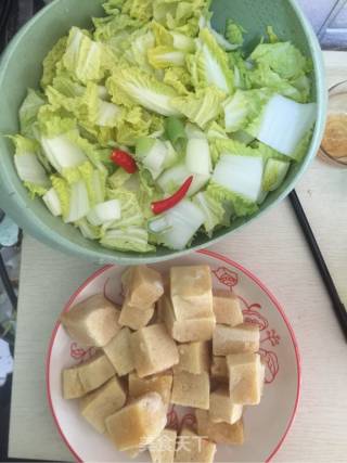 Frozen Tofu Stewed with Cabbage recipe