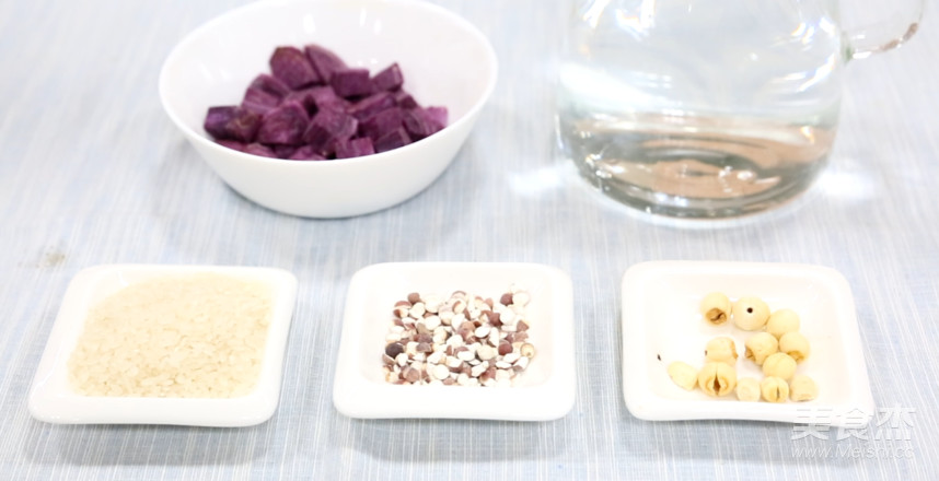 Purple Sweet Potato and Lotus Seed Gorgon Congee recipe