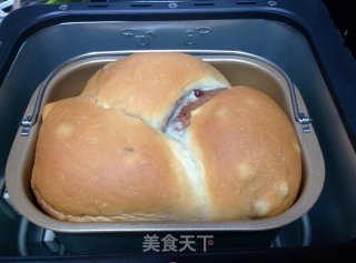 【honey Beans and Cocoa Two-color Toast】——manually Shaping Bread Machine Version recipe