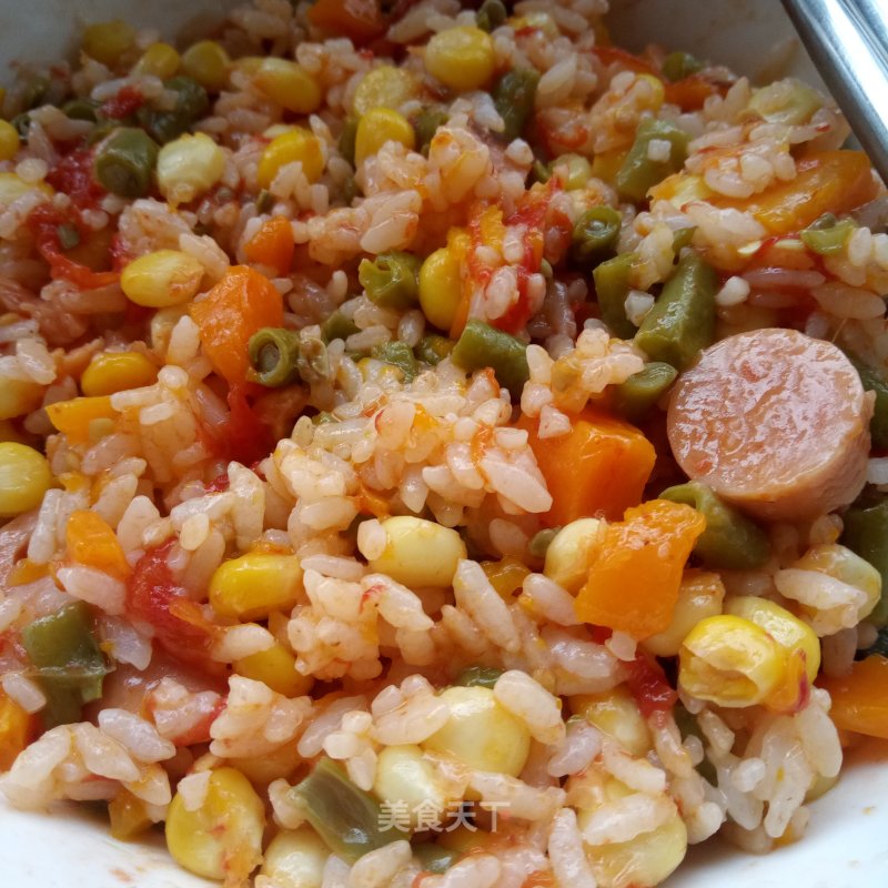 One-pot Braised Tomato and Fresh Vegetable Rice recipe