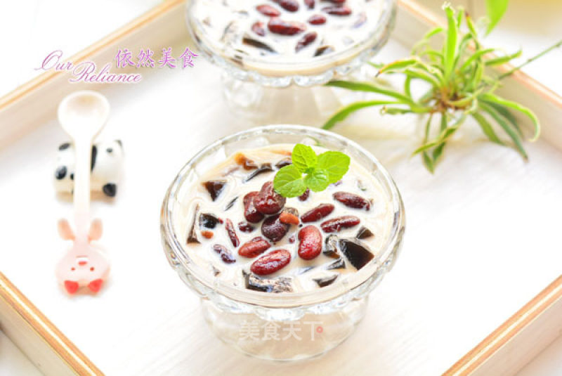 Summer Dessert--milk Tea Fragrant Honey Beans recipe