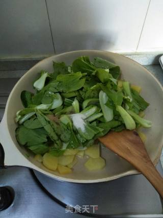 Potatoes Stir-fried Rape recipe