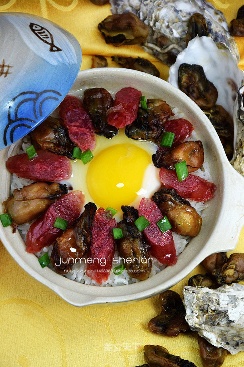 Claypot Rice with Oyster Dried Sausage recipe