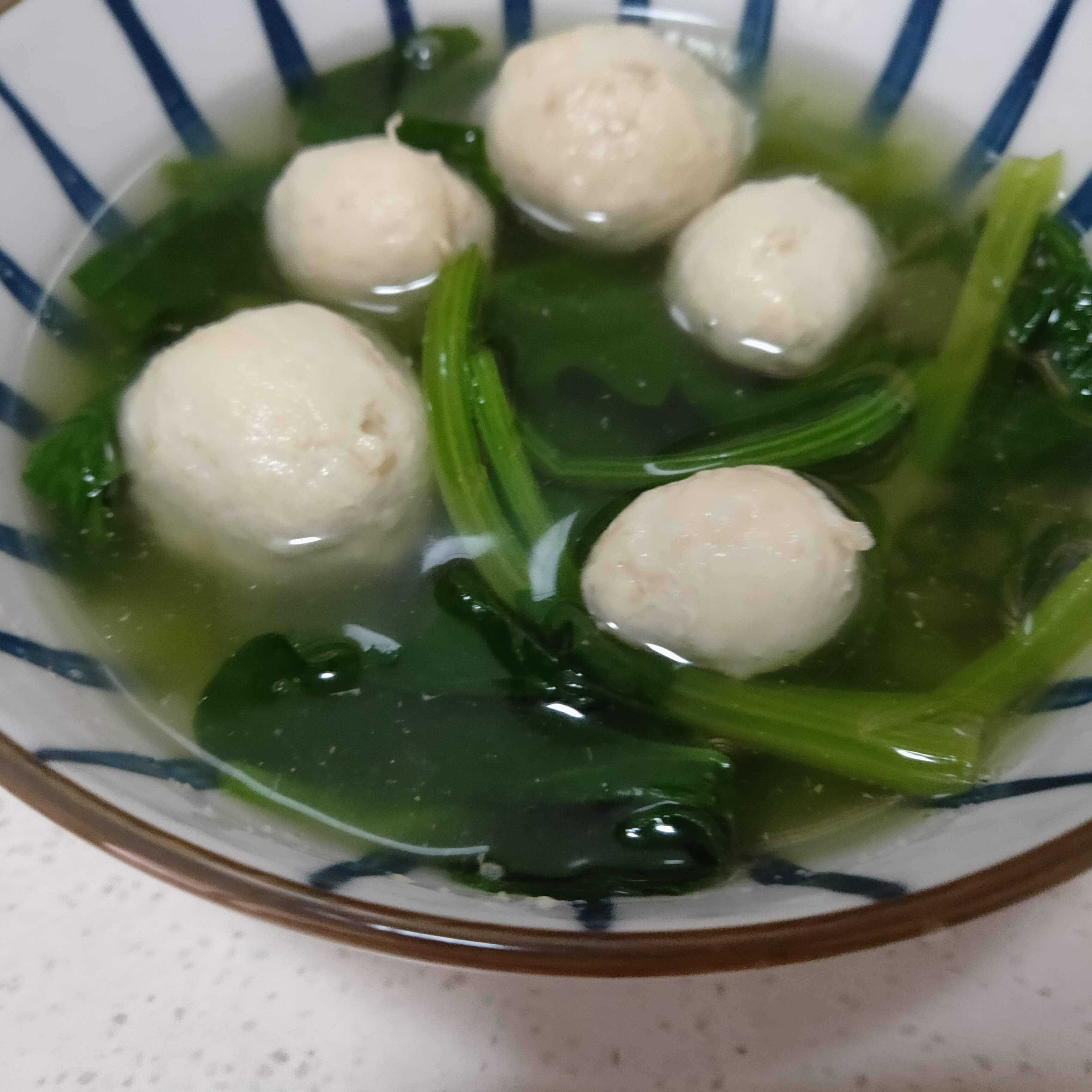 Spinach Meatball Soup recipe