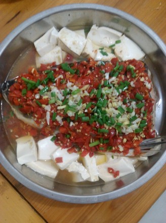 Steamed Tofu with Chopped Pepper Fish Head
