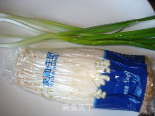 #春食野菜香#pour Oil with Chives and Enoki Mushrooms recipe