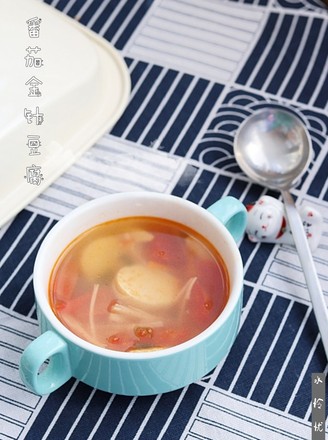 Tomato Golden Needle Tofu Soup