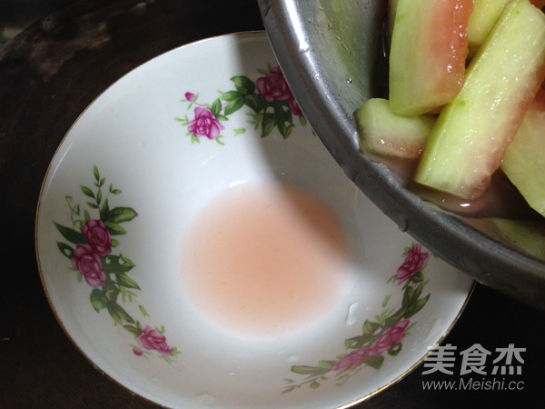 Watermelon Rind with Shiitake Mushroom Oil recipe