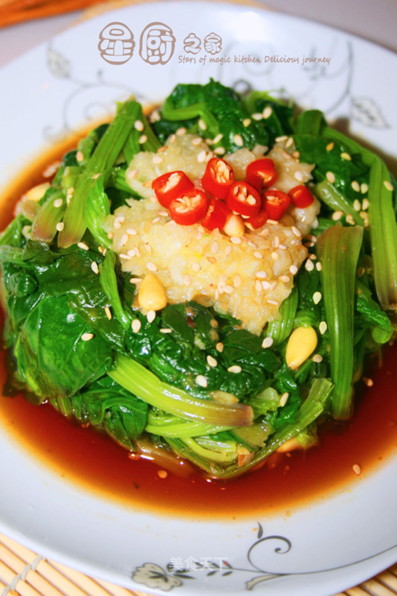 [spinach Transformation of The Greedy Parrot, A New Dish for Weight Loss] Spinach Cup with Pine Nuts recipe