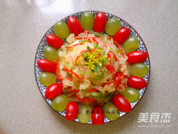 Mashed Potatoes with Vegetables and Fruits recipe