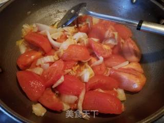 Scrambled Eggs with Chinese Cabbage and Tomato recipe