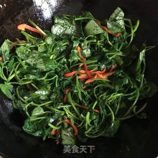 Garlic Sweet Potato Leaves recipe