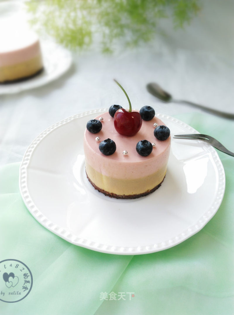 #aca烤明星大赛#~cherry Mango Mousse Cake recipe