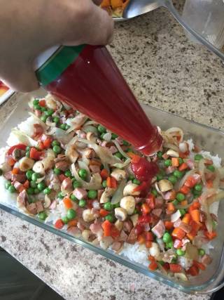 Baked Rice with Mixed Vegetables recipe