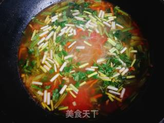 Spinach Vermicelli Soup recipe