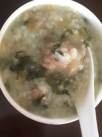 Salted Bone Vegetable Congee recipe