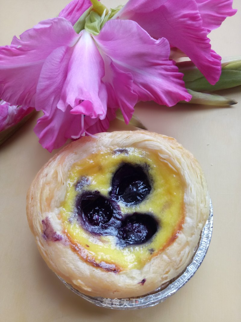 Blueberry Battered Egg Tart