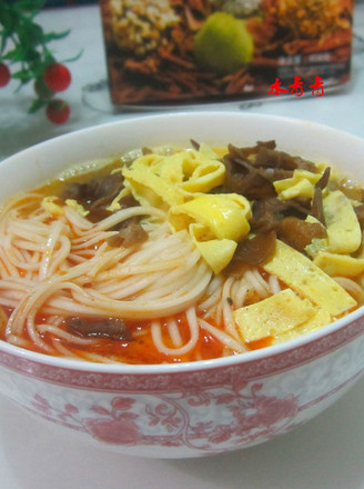 Fungus and Egg Noodles recipe