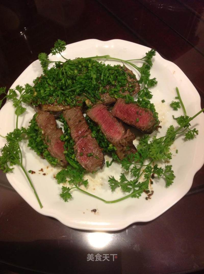 Filet Mignon with Mustard and Chives