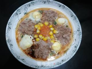 Steamed Meat Cake with Quail Eggs recipe
