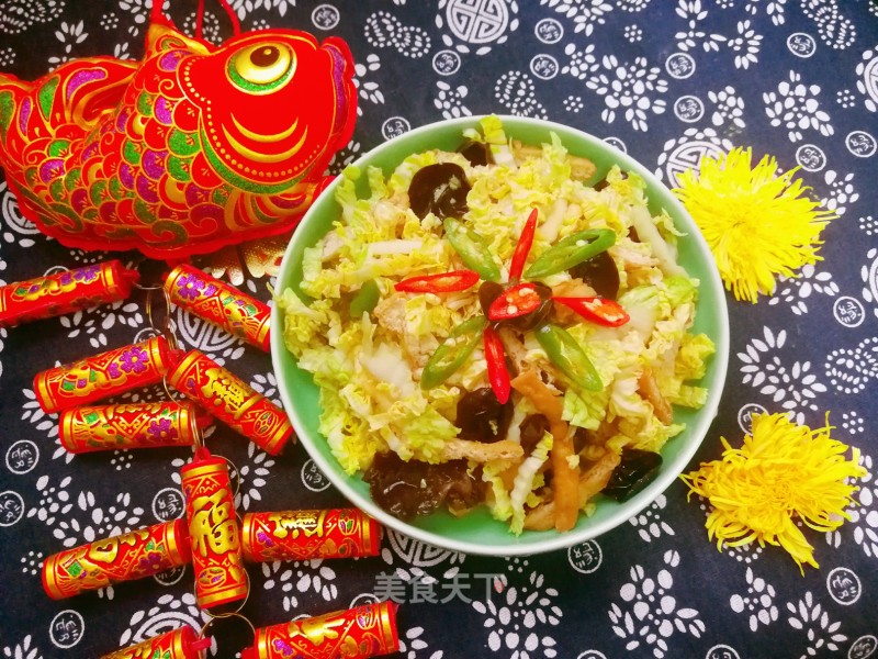 Fried Tofu Mixed with Baby Cabbage recipe