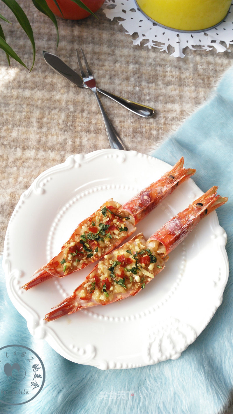 Roasted South American Red Shrimp with Garlic recipe