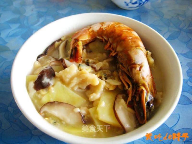 Mushroom Seafood Pimple Soup recipe