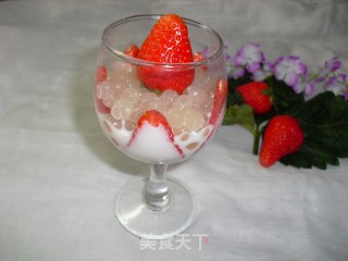 Milk Strawberry Sago recipe