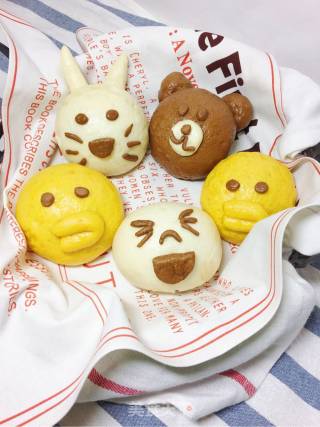 #aca Fourth Session Baking Contest# Making Pornographic, Cute, Cute, Brown, Sally, Steamed Buns recipe