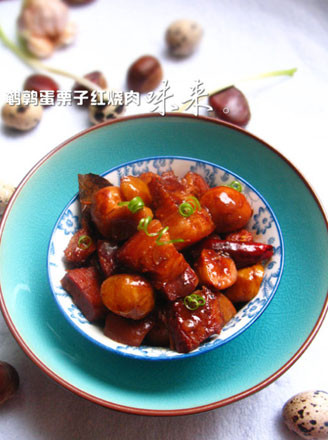 Braised Pork with Quail Eggs and Chestnuts recipe