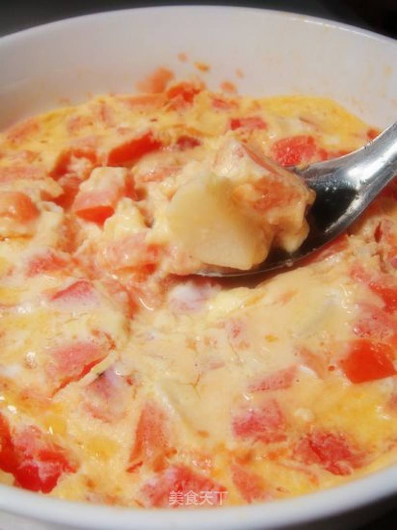 Steamed Egg with Tomato and Yam recipe