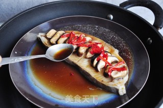 Steamed Halibut with Shiitake Mushrooms recipe