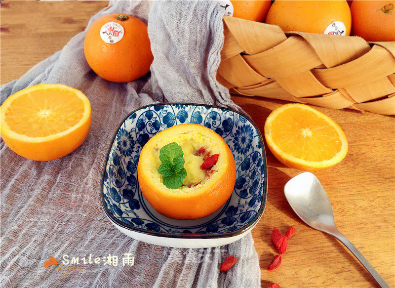 National Orange Steamed Wolfberry Eggs recipe