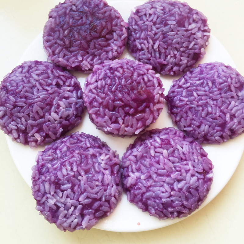Date Puree Purple Potato Rice Cake