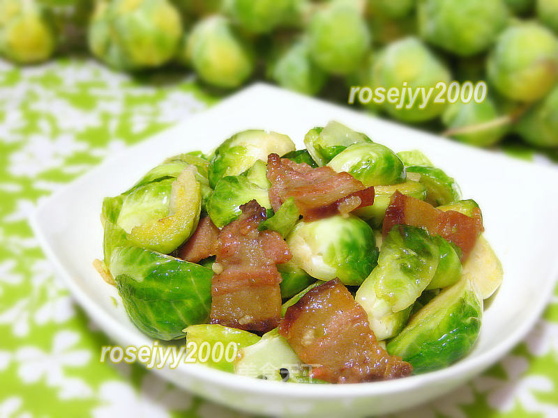 Stir-fried Brussels Sprouts with Salted Pork Knuckle recipe