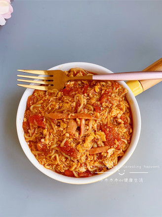 Instant Noodles in Tomato Puree recipe